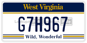 G7H967  license plate in WV