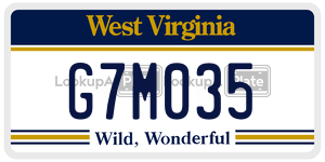 G7M035  license plate in WV