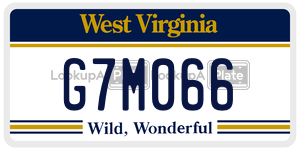 G7M066  license plate in WV