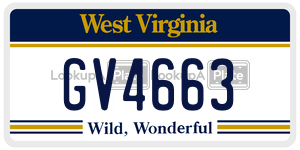 GV4663  license plate in WV