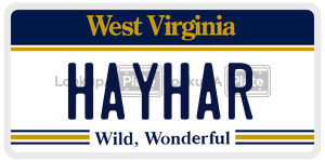 HAYHAR  license plate in WV