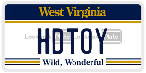 HDTOY  license plate in WV