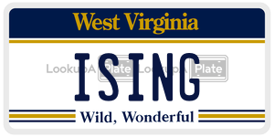 ISING  license plate in WV