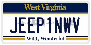 JEEP1NWV  license plate in WV