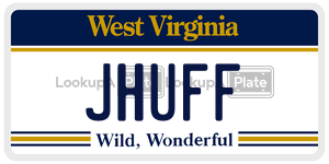JHUFF  license plate in WV