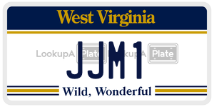 JJM1  license plate in WV