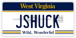 JSHUCK  license plate in WV