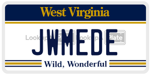 JWMEDE  license plate in WV