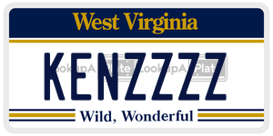 KENZZZZ  license plate in WV