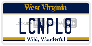 LCNPL8  license plate in WV