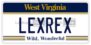 LEXREX  license plate in WV