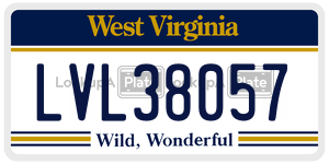 LVL38057  license plate in WV