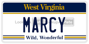 MARCY  license plate in WV