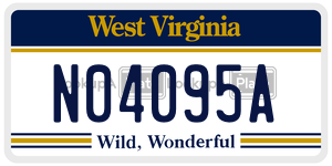 N04095A  license plate in WV