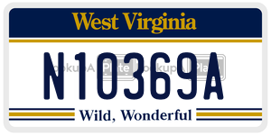 N10369A  license plate in WV
