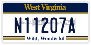 N11207A  license plate in WV