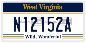N12152A  license plate in WV