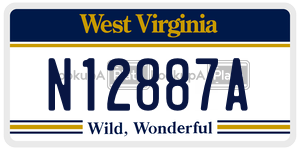 N12887A  license plate in WV