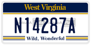 N14287A  license plate in WV