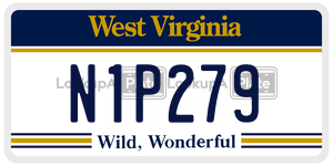 N1P279  license plate in WV