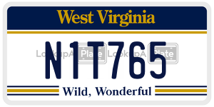 N1T765  license plate in WV