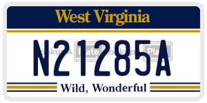 N21285A  license plate in WV