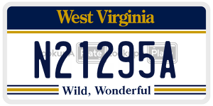 N21295A  license plate in WV