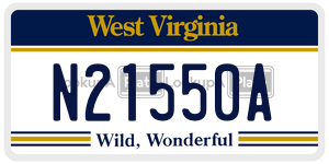 N21550A  license plate in WV