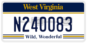 N240083  license plate in WV