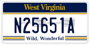 N25651A  license plate in WV