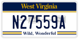 N27559A  license plate in WV
