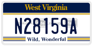 N28159A  license plate in WV