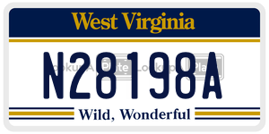 N28198A  license plate in WV