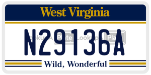 N29136A  license plate in WV