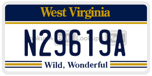 N29619A  license plate in WV