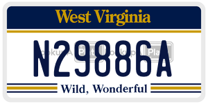 N29886A  license plate in WV