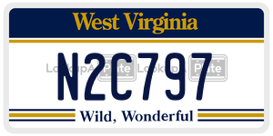 N2C797  license plate in WV