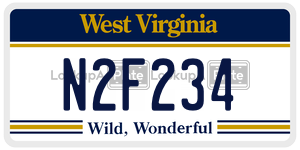 N2F234  license plate in WV