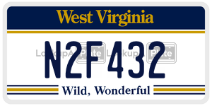 N2F432  license plate in WV