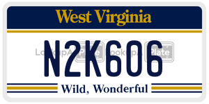 N2K606  license plate in WV