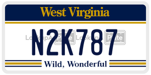 N2K787  license plate in WV