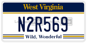N2R569  license plate in WV