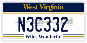 N3C332  license plate in WV