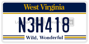 N3H418  license plate in WV