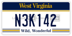 N3K142  license plate in WV