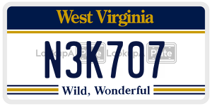 N3K707  license plate in WV