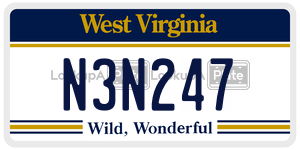 N3N247  license plate in WV