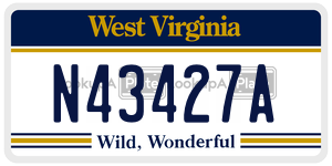 N43427A  license plate in WV