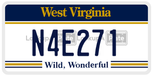 N4E271  license plate in WV