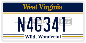 N4G341  license plate in WV